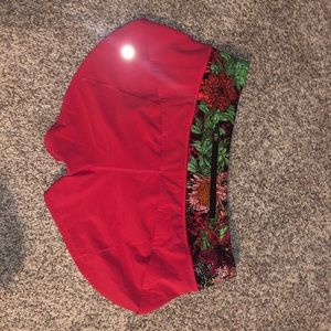 Pink Floral Lululemon Shorts